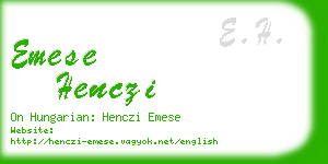 emese henczi business card